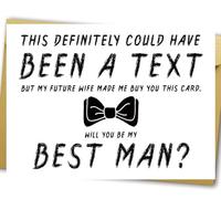 YiKaLus Funny Will You Be My Best Man Card, Best Man Proposal Card, Wedding Invitation Card for Groomsman, Card for Groomsman