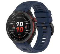 Yikamosi Compatible with Garmin Approach S70 Strap for Women and Men, Quick Release Soft Silicone Stainless Steel Clasp Replacement Straps for Garmin Approach S70, Midnight Blue, 47MM