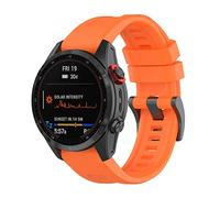 Yikamosi Compatible with Garmin Fenix 7S Straps, 20 mm Quick Release Soft Silicone Stainless Steel Clasp Replacement Bracelet for Garmin Fenix 7S/Fenix 7S Solar, Orange