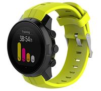 Yikamosi Compatible with Suunto Spartan Ultra Strap, Quick Release Soft Silicone Stainless Metal Clasp Bands for Suunto Spartan Ultra GPS Smart Watch, Green