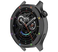 Yikamosi Stainless Steel Bezel Ring Compatible with Xiaomi Watch S4/Watch S3, Bezel Ring Adhesive Cover, Anti-Scratch and Collision Protection for Mi Watch S4 Accessory, Black Rainbow