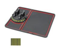 YIKANGHENG Anti Slip Pad Car Phone Holder with Phone Number Digits, 7 Inch x 8.6 Inch Black Red Rubber Base for Car (Black red)
