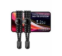 YIKEDA No Tie Elastic Laces 120CM Elastic Shoe Laces No Tie Elastic Shoelace Lock System Suitable for Kids Adults Elderly Disabled (Black)