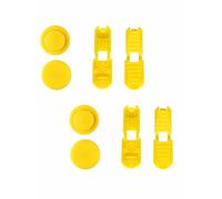 YIKEDA Replacement Lace Locks & End Clips for Elastic Laces, 2 Sets | Spare shoelace clips for compatible no-tie lacing systems. Accessories only; laces not included. Available in 18 colours.