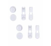 YIKEDA Replacement Lace Locks & End Clips for Elastic Laces, 2 Sets | Spare shoelace clips for compatible no-tie lacing systems. Accessories only; laces not included. Available in 18 colours.
