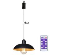 YIKEGE LICHT Industrial Pendant Lamp With Battery Remote Control, Hanging Light Ceiling Lamp Without Electricity, Battery Operated Outdoor Lantern for Gazebo, Garden, Balcony