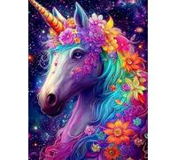 Yikenjoy Unicorn Diamond Art Kit for Adults - 5D Unicorn Diamond Painting Kit for Beginners, Full Drill DIY Craft with Rainbow & Dazzling Gems, Relaxing Fun Home Wall Decor, 16 x 12 in