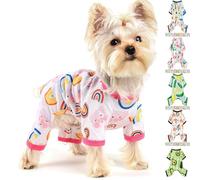 Yikeyo Dog Pajamas for Small Dogs, Soft Thin Pjs Jammies Cat Doggie, Summer Pet Cute Puppy Clothes Outfits Dogs Boy Girl(Rainbow Pig,M)