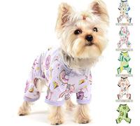 Yikeyo Dog Pajamas for Small Dogs, Soft Thin Pjs Jammies Cat Doggie, Summer Pet Cute Puppy Clothes Outfits Dogs Boy Girl(Donut, L)