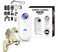 Yikeyuan Ionic Swift Digital Camera Body, Ultralight Ionic Swift Equestrian Camera, Mini Hands-Free Pov Cameras For Equestrians, Mount Anywhere For Cycling,Diving,Equestrians (White, 128G)