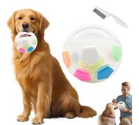 Yikeyuan The Mellow Dog Calming Ball, The Mellow Dog Calming With Handle, Durable, Chew-Resistant Pet Dogs Football Shape Toy Creaking, Chew/Interactive Toss And Fetch Play For Outdoor Games (1pc-1)