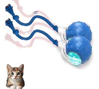 Yikeyuan Tiny Fetch Dog Toy, Soothing Chirping Sounds Tiny Fetch Smart 360° Rolling, Tough Chew Proof Tinyfetch Dog Toy, Fast Moving Toy For Dog And Cat (blue, 2)