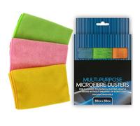 YIKI Microfiber 3 PACK Cleaning Cloth Bacterial Cloths Anti For Polishing Washing And dry Dusting To Clean Kitchen Car wet dry glass kitchen mirrors mix colours Washable And Reusable 30CM X 30CM