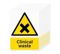 YIKIADA 10 Pack Clinical Waste Sign 150 × 200 mm