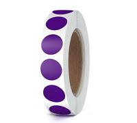 YIKIADA 1000 PCS Round Stickers 13 MM Sticky Circle Labels Roll Waterproof Colour Coding Dots Small Writable Self Adhesive Decals for Retail Seal Marking Office Home Purple