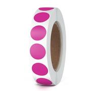 YIKIADA 1000 PCS Round Stickers 13 MM Sticky Circle Labels Roll Waterproof Colour Coding Dots Small Writable Self Adhesive Decals for Retail Seal Marking Office Home Pink
