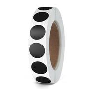 YIKIADA 1000 PCS Round Stickers 13 MM Sticky Circle Labels Roll Waterproof Colour Coding Dots Small Writable Self Adhesive Decals for Retail Seal Marking Office Home Black