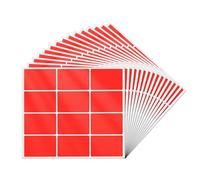 YIKIADA 240 PCS Color Coding Labels 76 × 50 mm Vinyl Red Rectangle Stickers Self Adhesive Waterproof Decal for Name Tags Address Moving Office