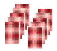 YIKIADA 2600 PCS Red Circle Stickers 13 mm Vinyl Self-Adhesive Waterproof Dot Labels Removable Round Decals Coloured Coding Tag for Office Inventory
