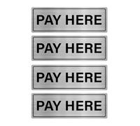 YIKIADA 4 Pack Pay Here Sign 9 × 3 Inches
