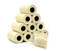YIKIADA 57 x 35 mm Yellow Thermal Paper Till Receipt Rolls Printer POS Credit Card Machine Cash Register Suitable for Shops Supermarkets Stores Retailers 10 Pack