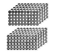 YIKIADA Black 1-100 Numbers Stickers 25 mm Vinyl Sticky Labels 5 Sets