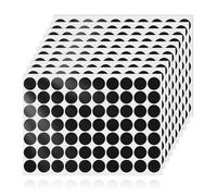 YIKIADA Black Adhesive Dots Stickers 25mm Vinyl Self Adhesive Removable Round Labels Waterproof Dot Stickers for Office 700 Pieces