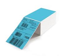 YIKIADA Blue Thermal Labels 4"×6" Vinyl Fanfold Shipping Sticker 500 PCS