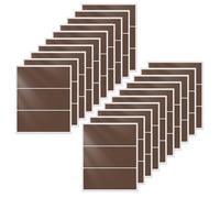 YIKIADA Brown Rectangular Labels Sticky 102 × 50 mm Vinyl Colour Coded Stickers Self-Adhesive Waterproof Name Tags for Office School Home 60 Pieces