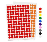 YIKIADA Coloured 13 mm Dot Stickers Self-Adhesive Vinyl Circle Labels Colour Coding Sticky Dots for Office Warehouse Price Tags Classroom Organisation 1170 Pieces