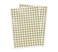 YIKIADA Gold Round Stickers 10 mm Vinyl Waterproof Circle Labels 2040 PCS