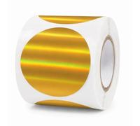 YIKIADA Gold Round Thermal Labels 50 mm Vinyl Printer Stickers 200 PCS