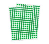 YIKIADA Green 10 mm Round Stickers Self-Adhesive Circle Labels Color Coding Dot Decals for Office School Home 2040 Pieces