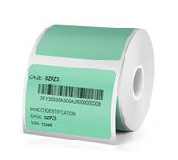 YIKIADA Green Thermal Labels 40 × 30 MM Vinyl Waterproof Stickers Self-Adhesive Address Decals Compatible with M110/M220 Pack of 300