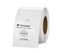 YIKIADA Heart Thermal Stickers Clear 50 mm Vinyl Self-Adhesive Love Labels Roll Waterproof Gift Decals Package Seal for Wedding Valentine's Day Small Business 300 PCS