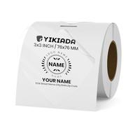 YIKIADA Heart Thermal Stickers Clear 76 mm Vinyl Self-Adhesive Large Love Labels Roll Waterproof Gift Decals Package Seal for Wedding Valentine's Day Small Business 200 PCS