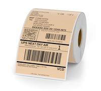 YIKIADA Khaki Thermal Labels 4 × 6 Inch Vinyl Printer Roll Stickers 250 PCS