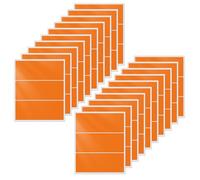 YIKIADA Orange Rectangular Labels Sticky 102 × 50 mm Vinyl Colour Coded Stickers Self-Adhesive Waterproof Name Tags for Office School Home 60 Pieces
