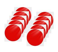 YIKIADA Red Round Stickers 152 mm Vinyl Removable Self-Adhesive Waterproof Line Up Circle Labels Floor Dot Decals 10 PCS
