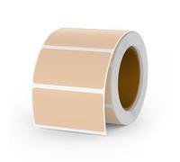 YIKIADA Thermal Labels 25 × 50 mm Vinyl Self-Adhesive Stickers BPA-Free Waterproof Printer Decals Name Tags Roll for Small Business Office Address 500 PCS Khaki