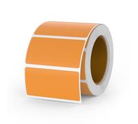 YIKIADA Thermal Labels 25 × 50 mm Vinyl Self-Adhesive Stickers BPA-Free Waterproof Printer Decals Name Tags Roll for Small Business Office Address 500 PCS Orange