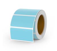 YIKIADA Thermal Labels 25 × 50 mm Vinyl Self-Adhesive Stickers BPA-Free Waterproof Printer Decals Name Tags Roll for Small Business Office Address 500 PCS Blue