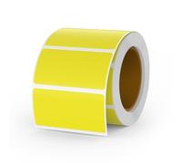 YIKIADA Thermal Labels 25 × 50 mm Vinyl Self-Adhesive Stickers BPA-Free Waterproof Printer Decals Name Tags Roll for Small Business Office Address 500 PCS Yellow