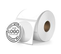 YIKIADA White Thermal Labels 30 MM Circle Vinyl Waterproof Stickers Self-Adhesive Round Decals Compatible with M110/M220 Pack of 300