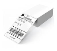 YIKIADA White Thermal Labels 4"×6" Vinyl Fanfold Shipping Stickers 250 PCS