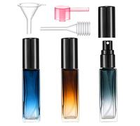 Yikimyfo 3 Pcs 9ML Travel Size Spray Bottle Portabe Glass Perfume Bottle Fine Mist Perfume Atomizer Leak-proof Fragrance Bottle