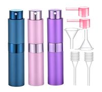 Yikimyfo 3Pcs Perfume Atomizer Cologne Travel Bottle, 8ml/0.27oz Refillable Perfume Bottle Portable Cologne Sprayer Small Perfume Spray Bottle Travel Size Cologne Refill Bottle