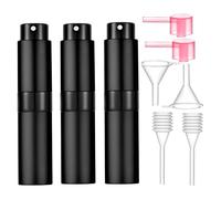 Yikimyfo 3Pcs Perfume Atomizer Cologne Travel Bottle, 8ml/0.27oz Refillable Perfume Bottle Portable Fragrances Sprayer Travel Size Cologne Refill Bottle
