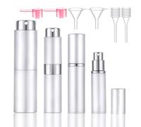 Yikimyfo 4 Pcs Mini Travel Perfume Bottle, 6/8/10/20ml Refillable Perfume Bottle Travel Size Cologne Sprayer for Men Women Fine Mist Perfume Atomizer Spray Bottle for Travel Party Must