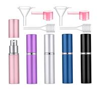 Yikimyfo 5 Pcs Mini Refillable Perfume Bottle Travel, 6ml/0.2oz Portable Travel Perfume Atomizer Cologne Sprayer Empty Perfume Spray Bottle for Traveling and Outgoing